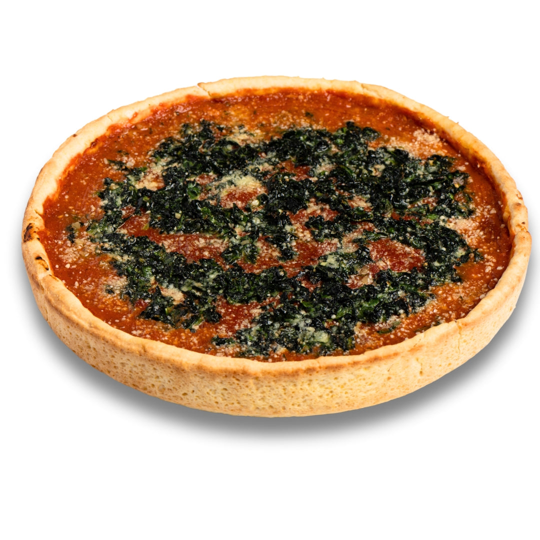 Spinach Deep Dish Pizza